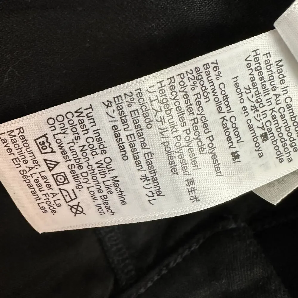 J.Crew Essential Straight Jean All Day Stretch Denim High Waist Black US 34 NWT